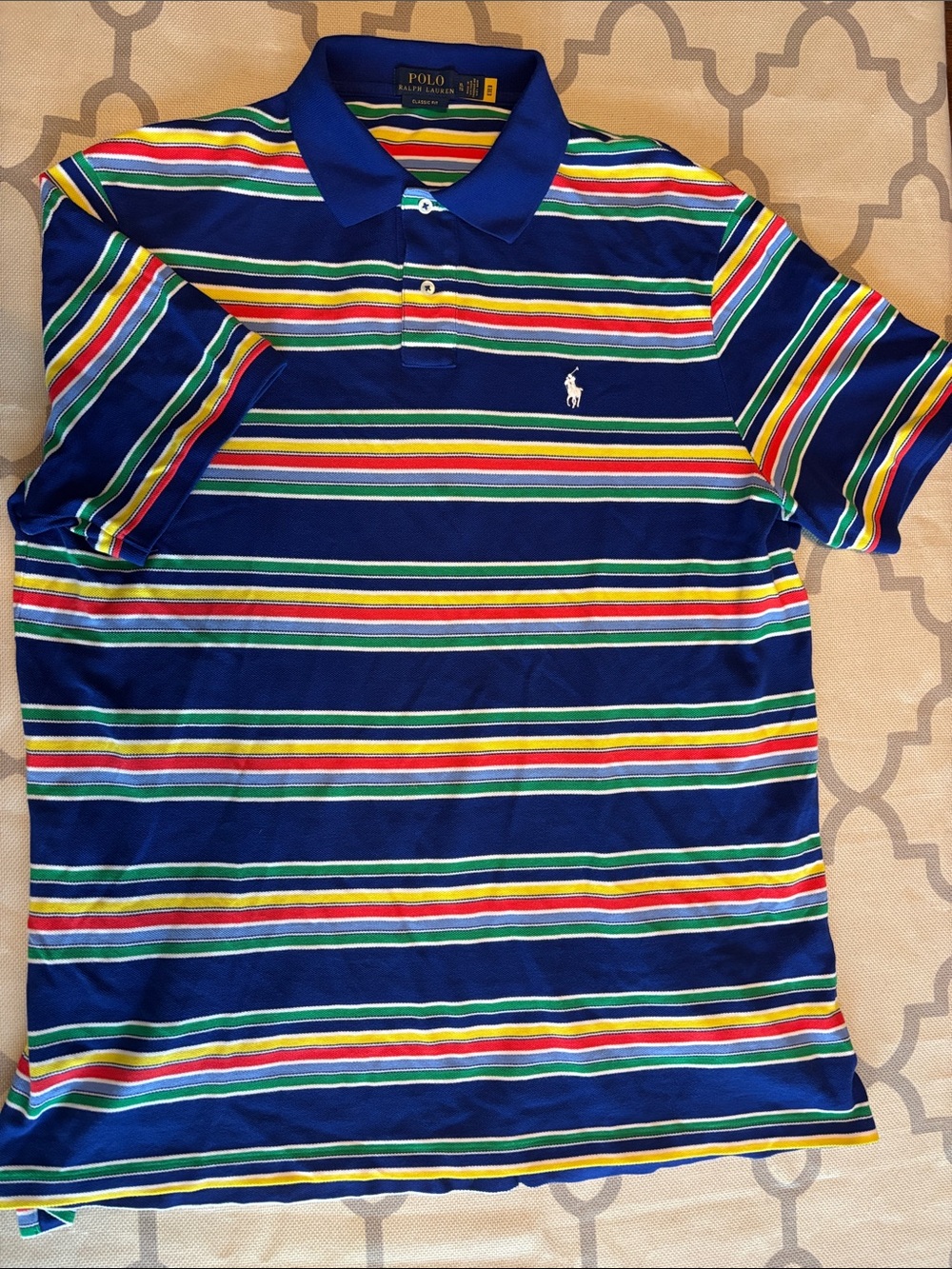 Polo by Ralph Lauren Classic Fit Multi Colored Striped Polo